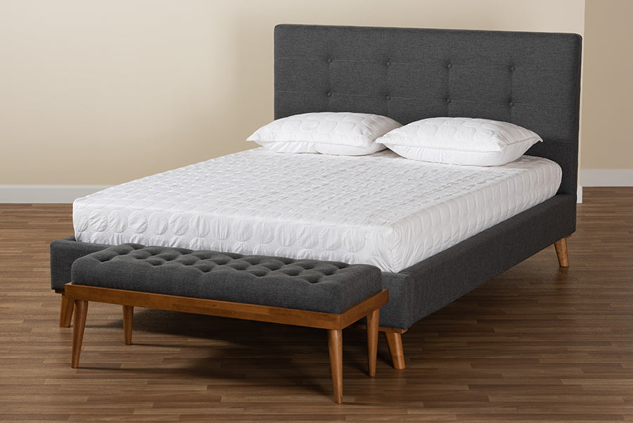 bali & pari - Valencia Queen Bedroom Set in Dark Grey/Walnut Brown - BBT6662-Dark Grey-Queen-2PC Set view 10