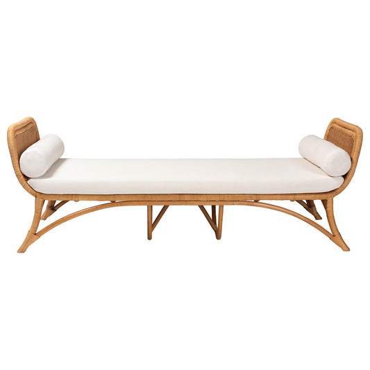 bali & pari - Veve Daybed in Light Honey/White - Veve-Light Honey Rattan/Cushioned-Daybed view 2