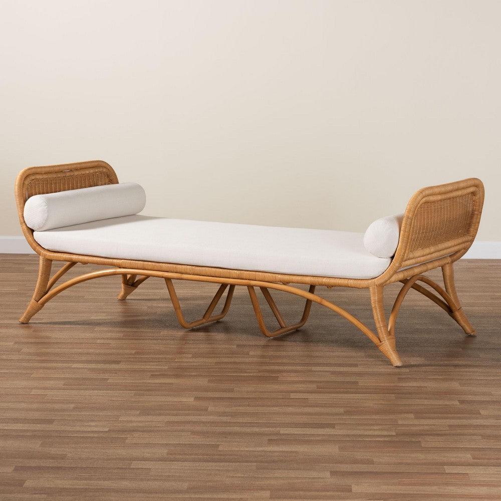 bali & pari - Veve Daybed in Light Honey/White - Veve-Light Honey Rattan/Cushioned-Daybed view 8