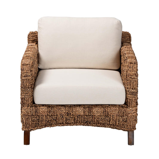 bali & pari - Vevina Chair in White/Natural Brown/Dark Brown - DCWH 10016-Natural/White Cushions-CC view 2