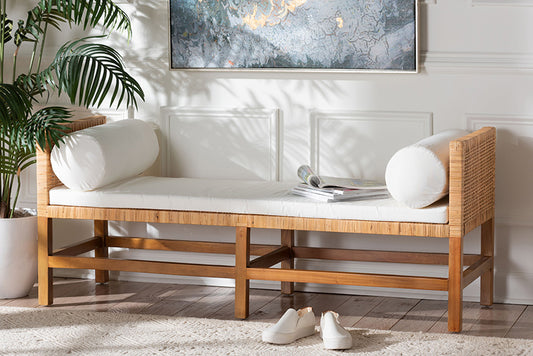 bali & pari - Vivan Bench - Vivan-SVN27284-Natural Rattan-Bench view 2