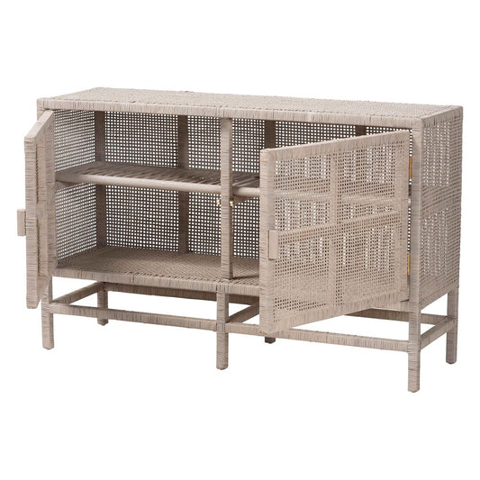 bali & pari - Vivan Storage Cabinet in French Grey - Vivan-W137-French Grey-Cabinet view 2