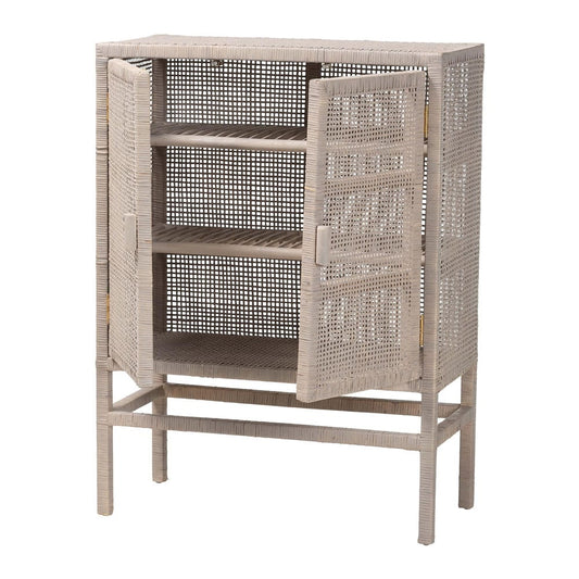bali & pari - Vivan Storage Cabinet in French Grey - Vivan-W81-French Grey-Cabinet view 2