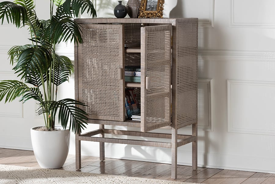 bali & pari - Vivan Storage Cabinet in French Grey - Vivan-W81-French Grey-Cabinet view 10
