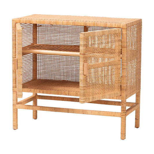 bali & pari - Vivan Storage Cabinet in Natural Brown - Vivan-SVN2630A-Natural-Cabinet view 2