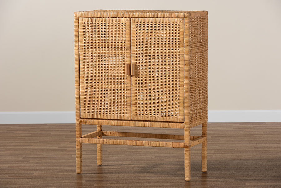 bali & pari - Vivan Storage Cabinet in Natural Brown - Vivan-W81-Rattan-Cabinet view 10