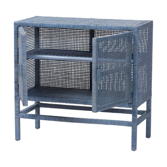 bali & pari - Vivan Storage Cabinet in Navy Blue - Vivan-SVN2630NB-Navy Blue-Cabinet view 2