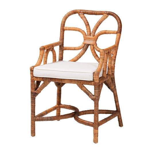 bali & pari - Wade Dining Set in Light Honey - Wade-Light Honey Rattan-5PC Dining Set view 2