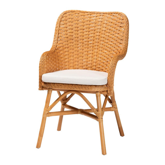 bali & pari - Wistan Dining Set in Light Honey - Wistan-Light Honey Rattan-5PC Dining Set view 2