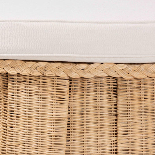 bali & pari - Ying Ottoman in Natural Brown - Ying-Large-Natural/Rattan-Cushion-Ottoman view 2