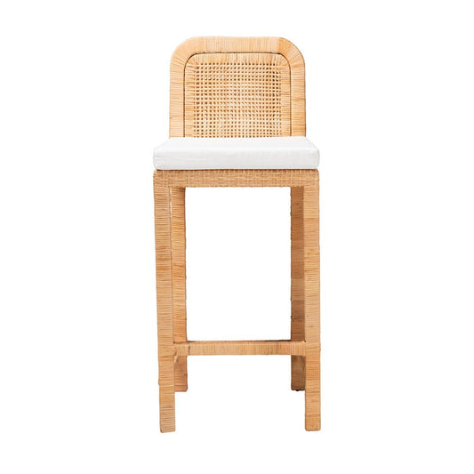 bali & pari - Zariah Bar Stool in White/Natural Brown - WS15-Mahogany-BS view 2