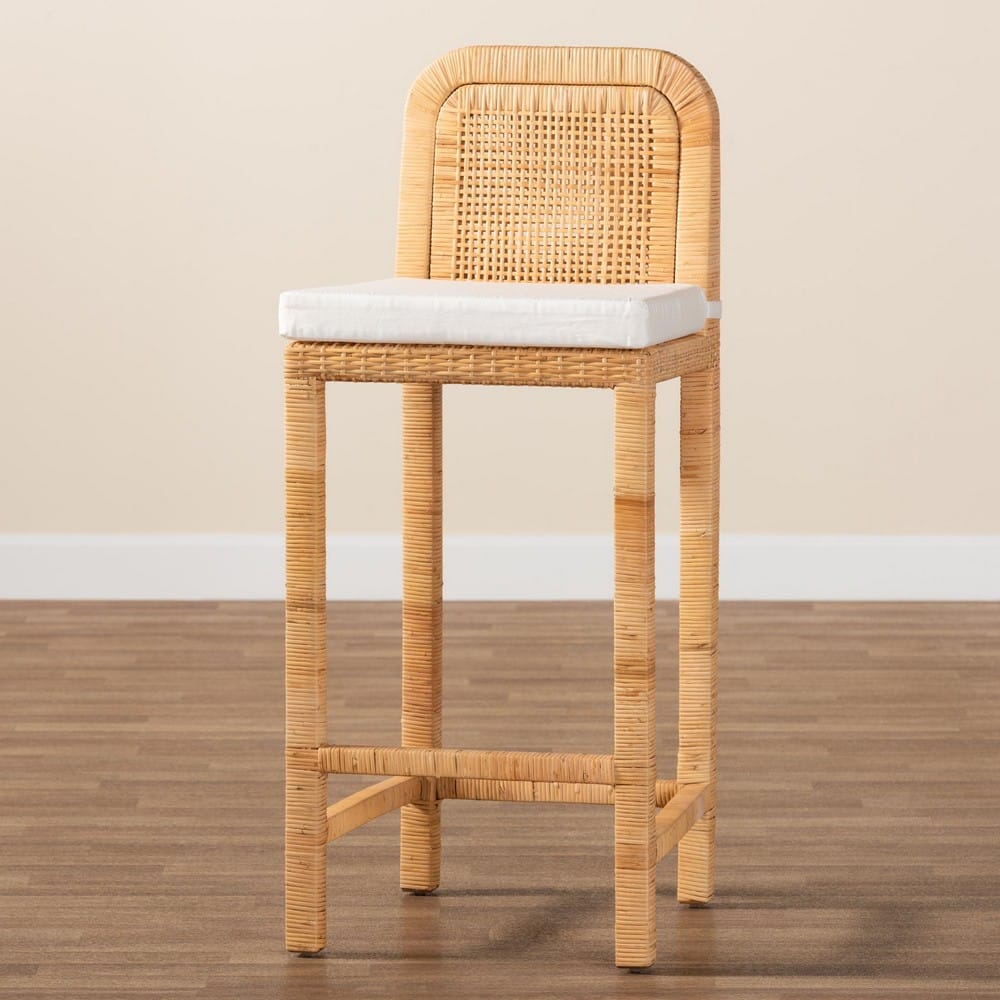 bali & pari - Zariah Bar Stool in White/Natural Brown - WS15-Mahogany-BS view 9