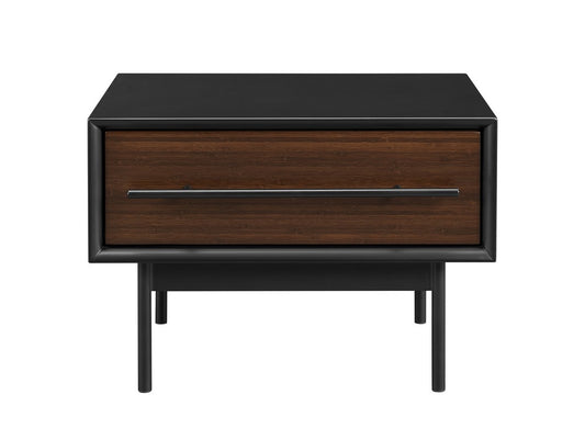Bamax - Landon 1 Drawer Nightstand, Crimson - LDN004CR view 2