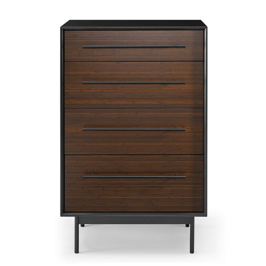 Bamax - Landon 4 Drawer High Chest, Crimson - LDN005CR view 2