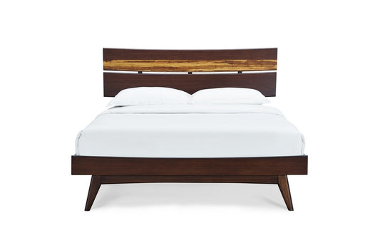 Bamax - Sarah Queen Platform Bed, Burgundy - SRH001BG view 2