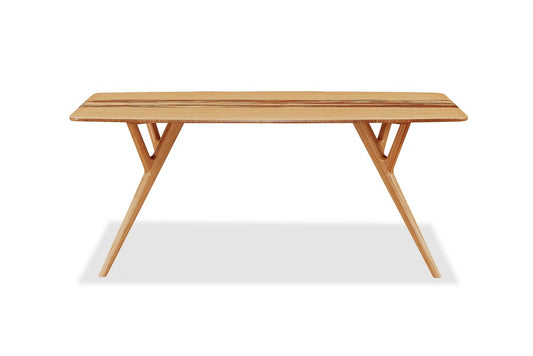 Bamax - Sarah Solid Bamboo Dining Table with Exotic Tiger Bamboo Center Panel - SRH008GD view 2