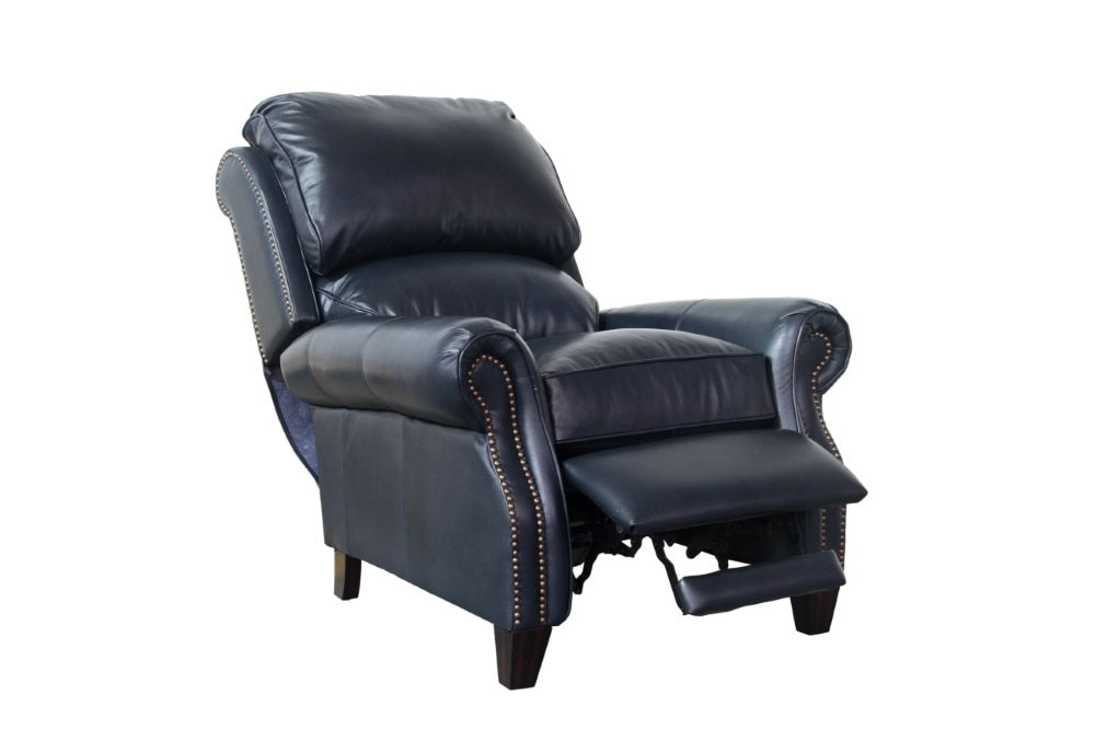 BarcaLounger - Churchill Recliner Shoreham Blue Leather - 74440570047 veiw 3