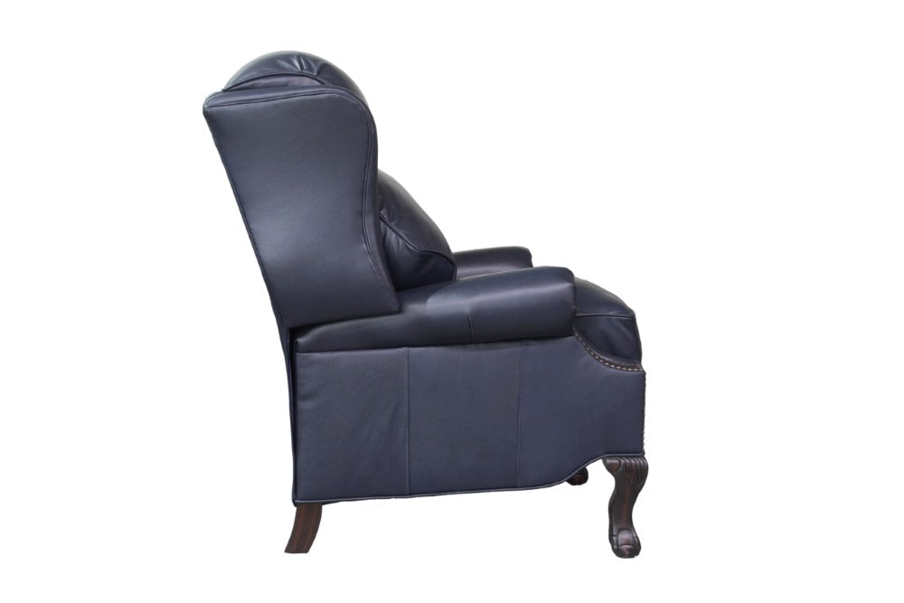 BarcaLounger - Danbury Recliner Shoreham Blue Leather - 74199570047 veiw 4