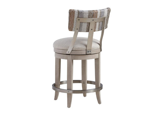 Barclay Butera - Malibu Cliffside Swivel Upholstered Counter Stool, Dune - 926-895-40 veiw 2