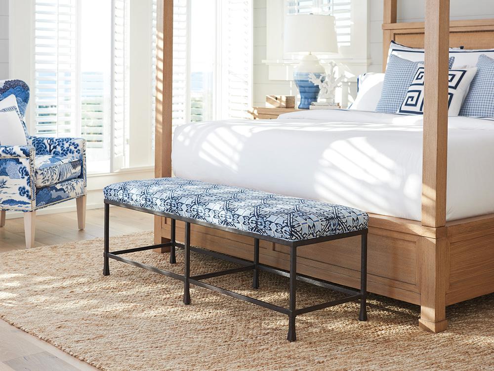 Barclay Butera - Newport Ruby Red Bed Bench, Sandstone - 920-537-40 veiw 2