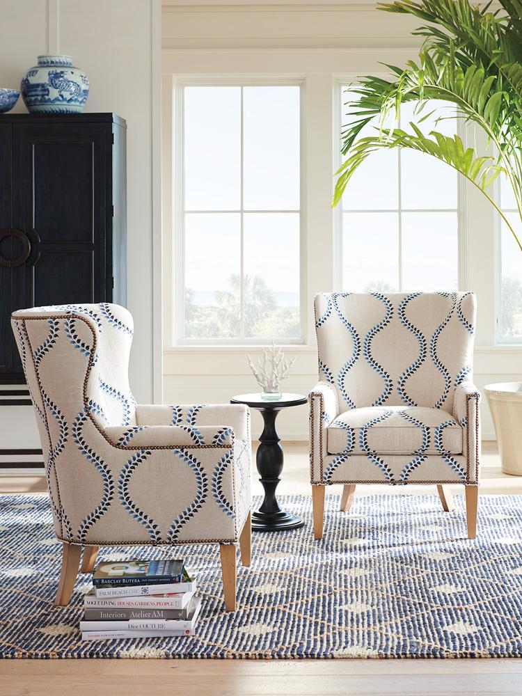 Barclay Butera - Upholstery Avery Wing Chair, Laguna Sands - 5530-11BB-40 veiw 3