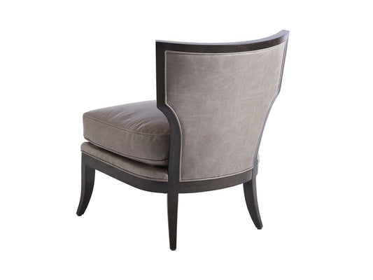 Barclay Butera - Upholstery Halston Leather Chair, Charcoal - LL5330-11-40 veiw 2