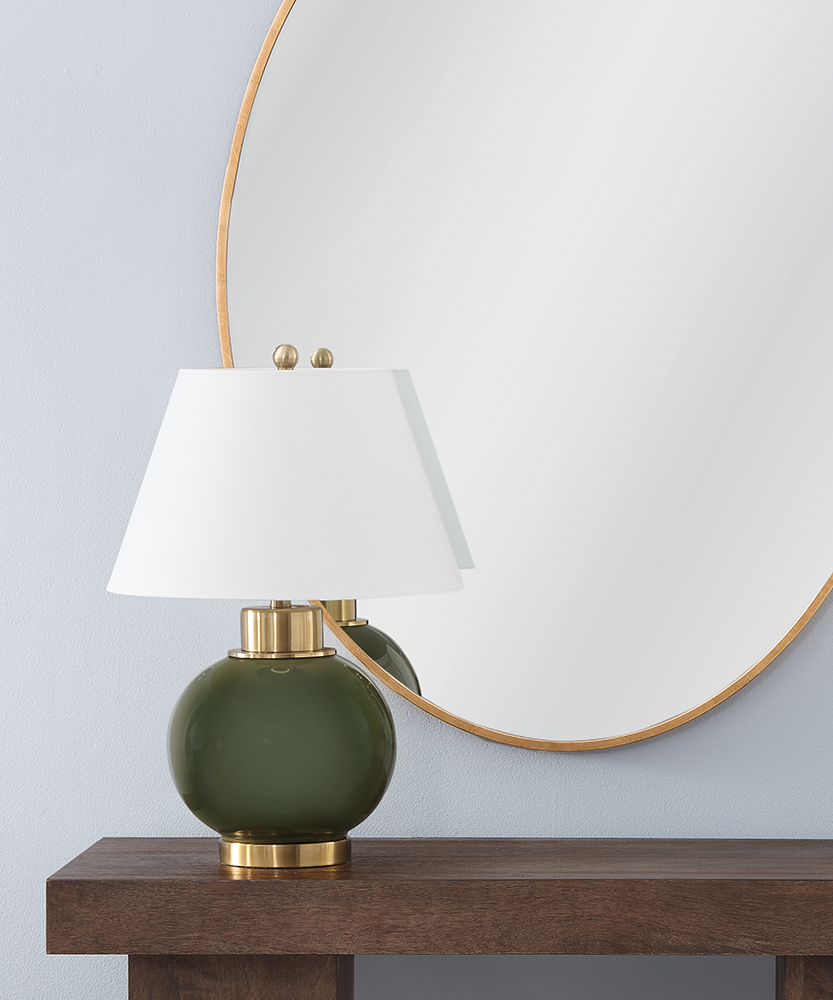 Bassett Mirror - 24" Green Ceramic Table Lamp - L4662T view 4
