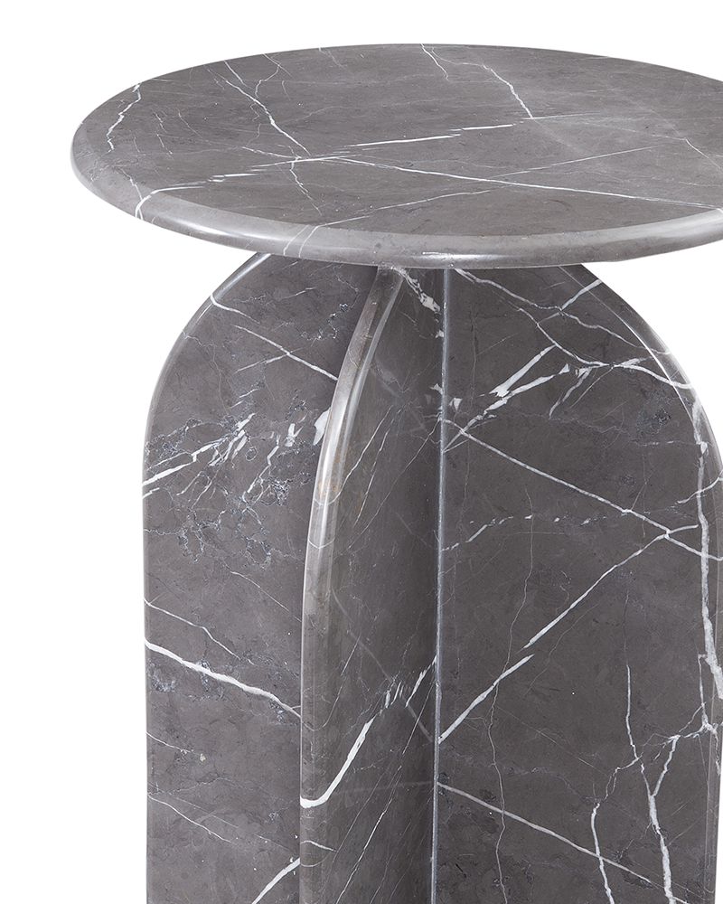 Bassett Mirror - Abbey Gray Marble Drink Table - 9919-LR-223 view 3