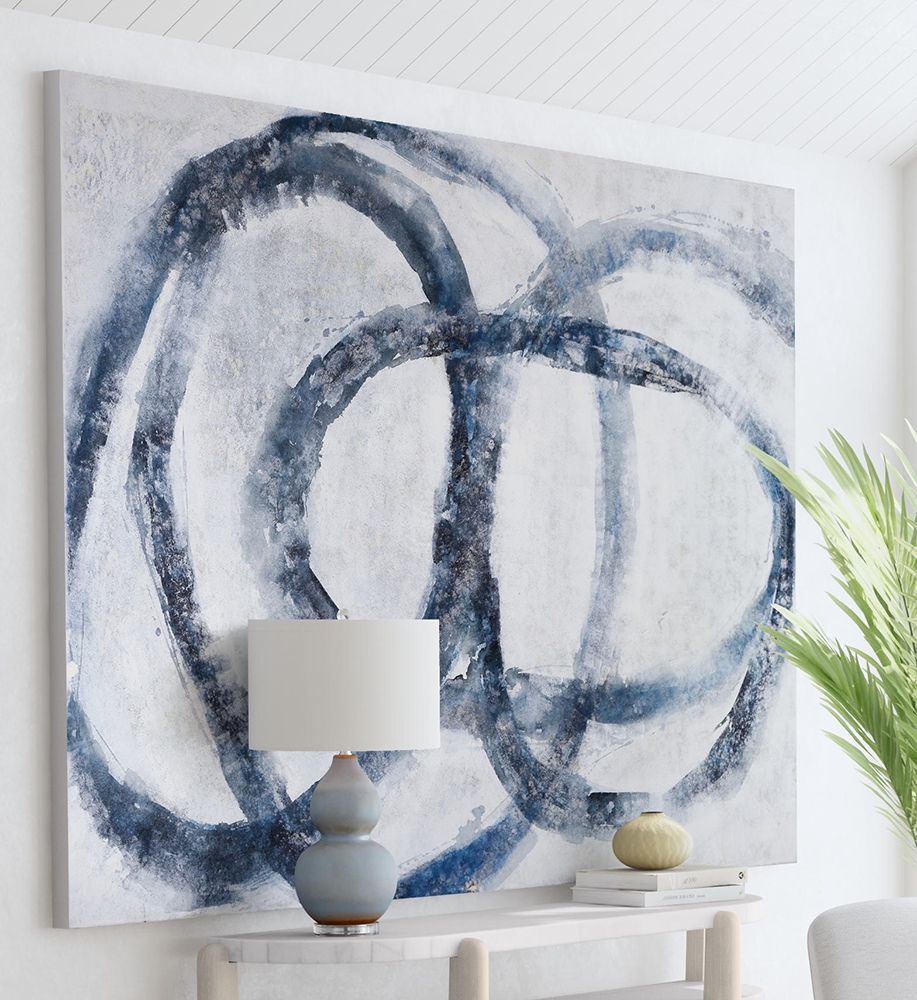 Bassett Mirror - Altarium Blue Abstract Canvas Art - 7301-023 view 5
