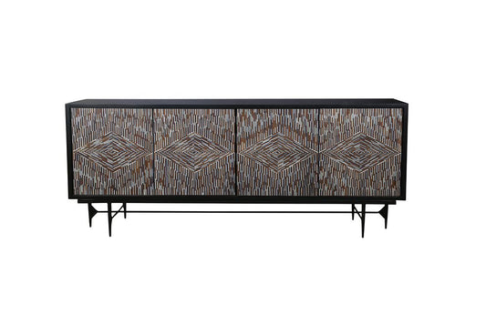 Bassett Mirror - Andreas 80" Dark Brown Mango Four-Door Storage Cabinet - 6068-DR-576 view 2
