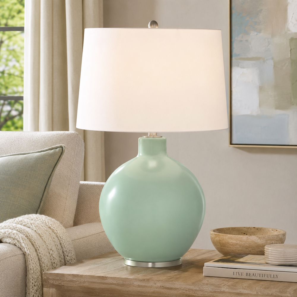 Bassett Mirror - Aruba 29" Green Ceramic Table Lamp - L4723T view 4
