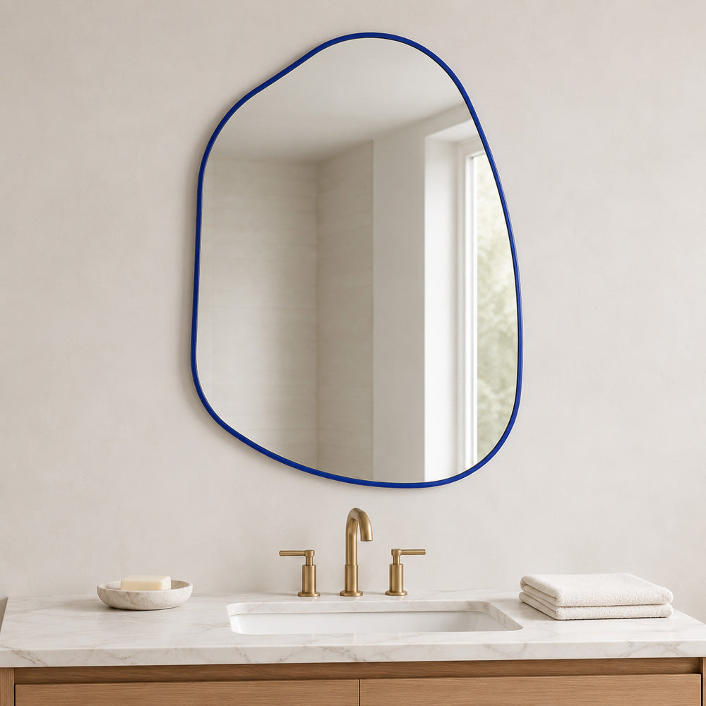 Bassett Mirror - Azalea 40" Navy Rectangular Wall Mirror - M5035 view 5