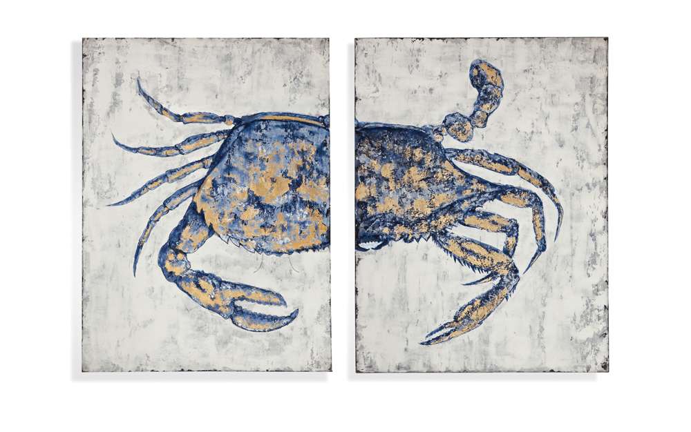 Bassett Mirror - Blue Crab Artwork - 7300-856EC veiw 1
