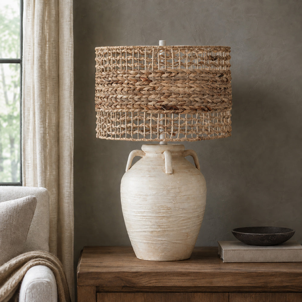 Bassett Mirror - Breeze 30" Cream Ceramic Table Lamp - L4561T view 4