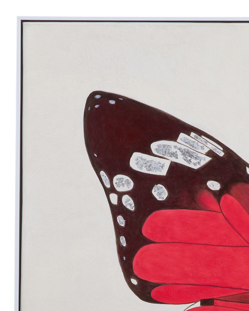Bassett Mirror - Butterfly Red Framed Canvas (Set of 2) - 7301-008 view 3
