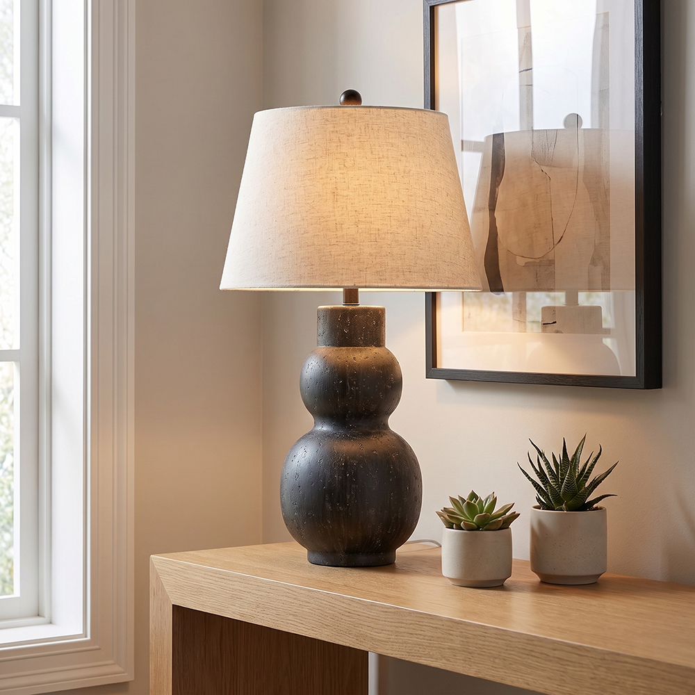 Bassett Mirror - Cabo Rojo 30" Black Resin Table Lamp - L4521T view 5