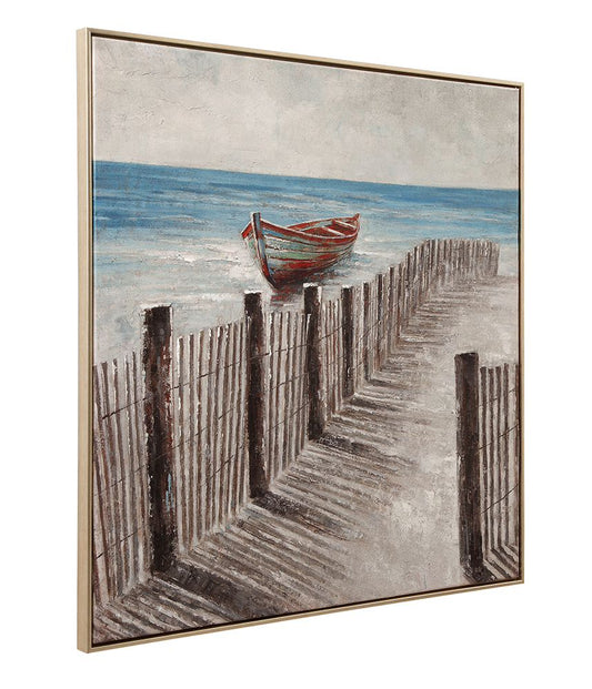 Bassett Mirror - Camden Marsh Silver Landscape Framed Canvas - 7301-075 view 2