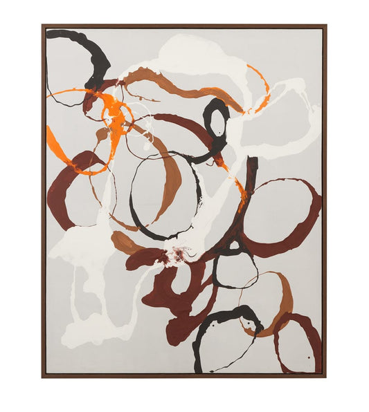 Bassett Mirror - Carnival Framed Canvas in White - 7301-080 view 2