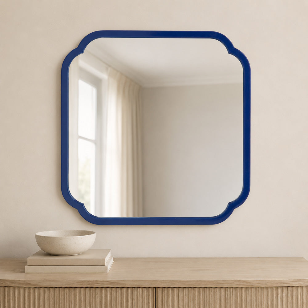 Bassett Mirror - Daphne 30" Navy Square Wall Mirror - M5041 view 5