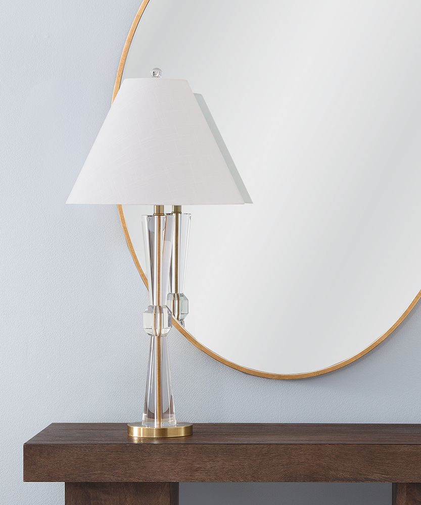 Bassett Mirror - Devon 35" Clear Crystal Table Lamp - L4635T view 5