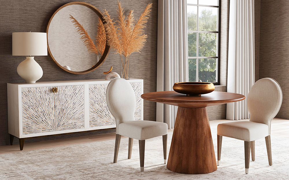 Bassett Mirror - Farrah Porcelain Upholstered Dining Chair (Set of 2) - 6185-DR-800-2 view 5