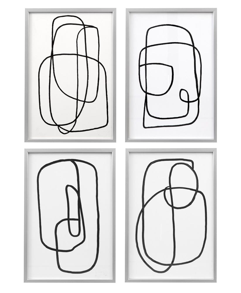 Bassett Mirror - Form Study IV Framed Print in Silver Frame - 9902-008E view 3