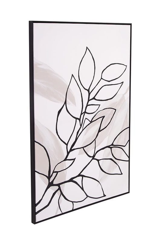 Bassett Mirror - Harmony II Black Botanical Framed Canvas - 7300-990 view 2