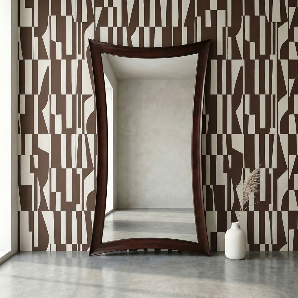 Bassett Mirror - Hour Glass 82" Brown Floor Mirror - M2464 view 3