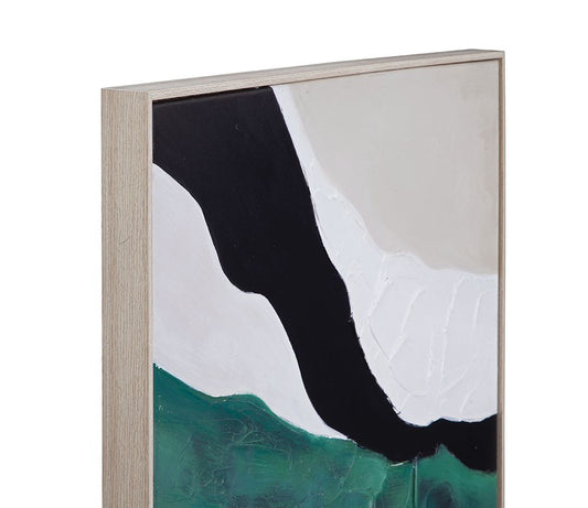 Bassett Mirror - Illuminate Green Abstract Framed Canvas (Set of 2) - 7300-975 view 2
