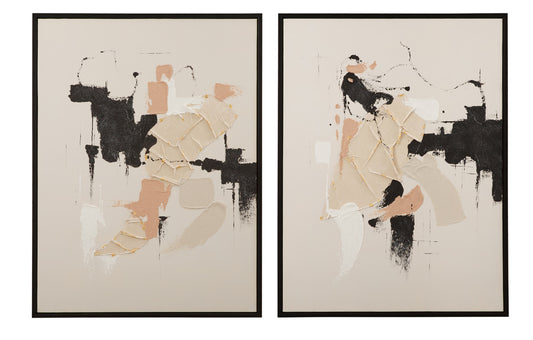 Bassett Mirror - Intuitive Framed Canvas Set of 2 in Black - 7301-086 view 2