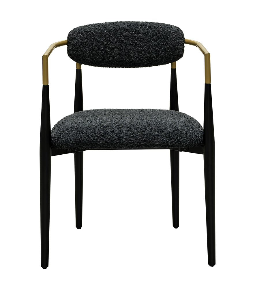 Bassett Mirror - Jenson Black Boucle Arm Dining Chair (Set of 2) - 6112-DR-810-2 view 2