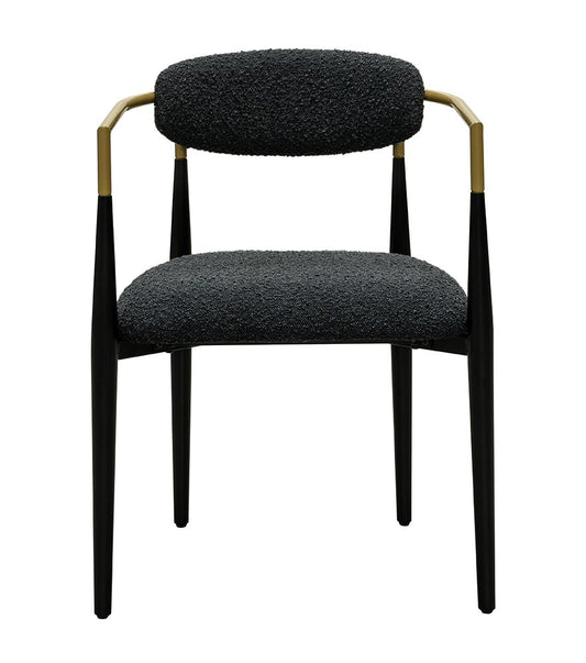 Bassett Mirror - Jenson Black Boucle Arm Dining Chair (Set of 2) - 6112-DR-810-2 view 2