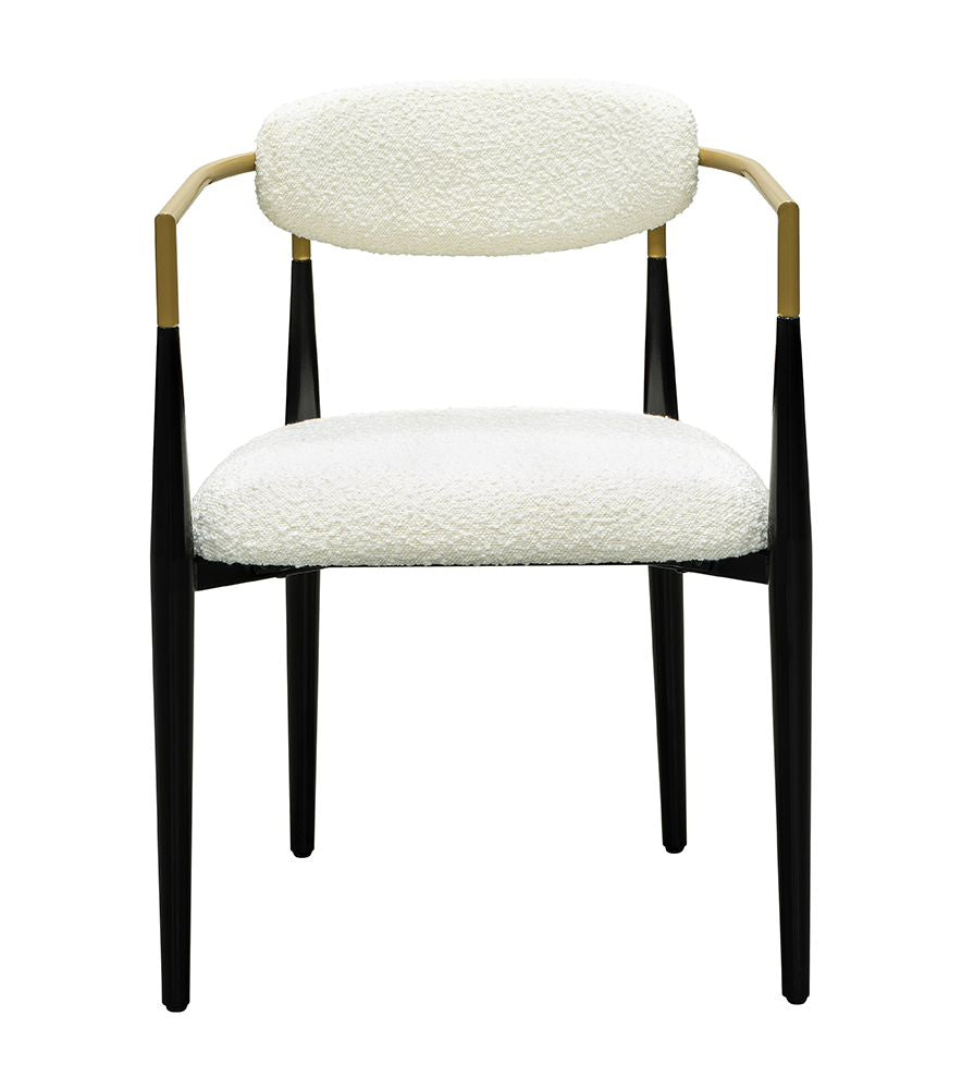 Bassett Mirror - Jenson Ivory Boucle Arm Dining Chair (Set of 2) - 6111-DR-810-2 view 2