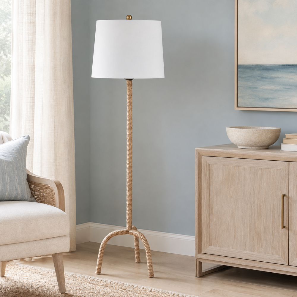 Bassett Mirror - Laxford 61" Natural Rope Floor Lamp - L4720F view 4